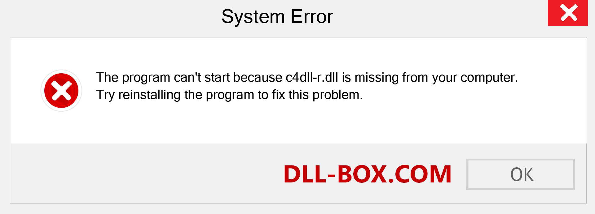  c4dll-r.dll file is missing?. Download for Windows 7, 8, 10 - Fix  c4dll-r dll Missing Error on Windows, photos, images